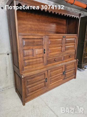 Масивна дъбова секция (уникална изработка), снимка 7 - Секции и витрини - 50659710