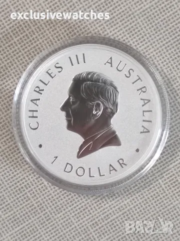 1 унция сребърна монета Австралия Лебед 2024 , снимка 5 - Нумизматика и бонистика - 47547354