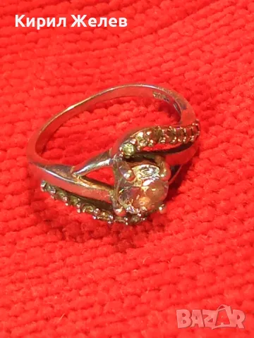 ПРЕКРАСЕН СКЪПОЦЕНЕН СРЕБЪРЕН ПРЪСТЕН СРЕБРО S925 с ФАСЕТИРАНИ БЛЕСТЯЩИ ЦИРКОНИ 46790, снимка 11 - Пръстени - 46447783