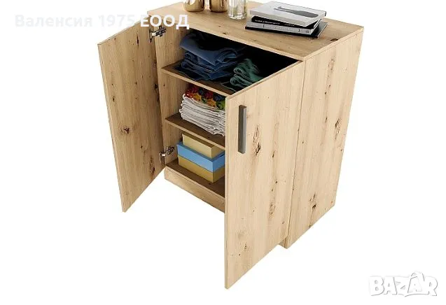 Скрин Сити 3009 дъб артисан или комбинация мока/ лате, снимка 4 - Скринове - 47352433