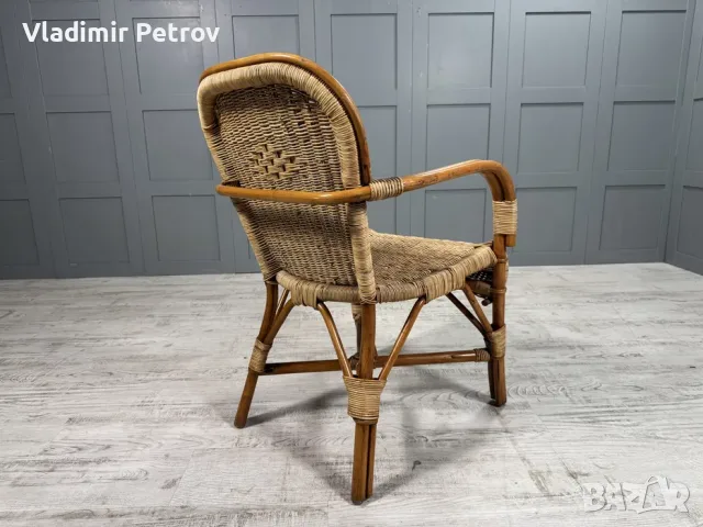 Ратанов стол В011, снимка 10 - Столове - 56022542