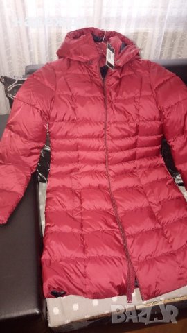 Дамско палто, олекотено, много красиво,наситено-червен цвят, отличен шев, марково., снимка 2 - Палта, манта - 35672897