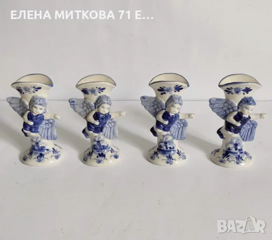 Малки порцеланови вазички на Делфт 4 модела общо 18 бр, снимка 15 - Вази - 55843818
