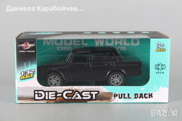 Метална кола със звук, светлина и отварящи се врати (1:32) - PULL BACK, снимка 1