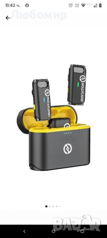 HOLLYLAND LARK M1 Duo 2.4G безжична микрофонна система Lavalier с 2 предавателя, снимка 3 - Слушалки и портативни колонки - 51271216