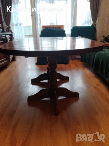 Масивна, разтегателна маса за хол, снимка 6 - Маси - 48175085