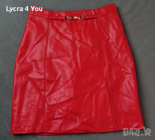 Orsay XS/S (EU 34) ярко червена кожена пола, снимка 5 - Поли - 44446952