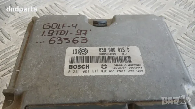 Компютър VW Golf 4 1.9 TDI 1997 038906018D 0281001611 Volkswagen Golf IV (1998-2004), снимка 2 - Части - 55839630