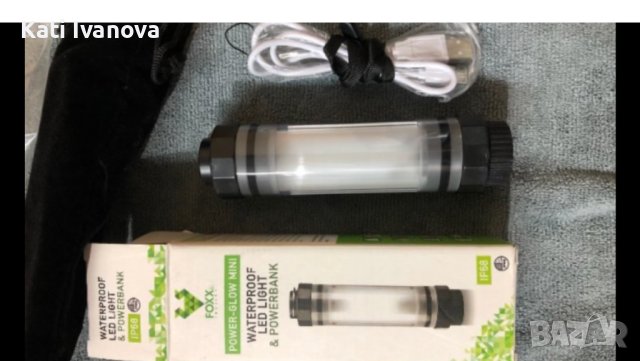 Foxx Power Glow Mini - 2 в 1 LED фенерче и Power Bank IP68 водоустойчива, снимка 6 - Къмпинг осветление - 44242401