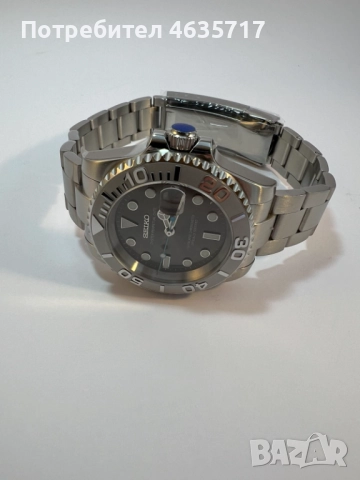 Нов часовник Seiko Yacht-Master Silver (custom mod), снимка 3 - Мъжки - 52825634