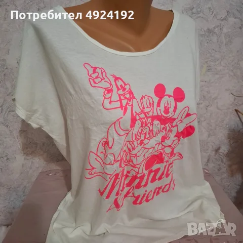DISNEY Тениска в бял цвят, снимка 2 - Тениски - 56107644