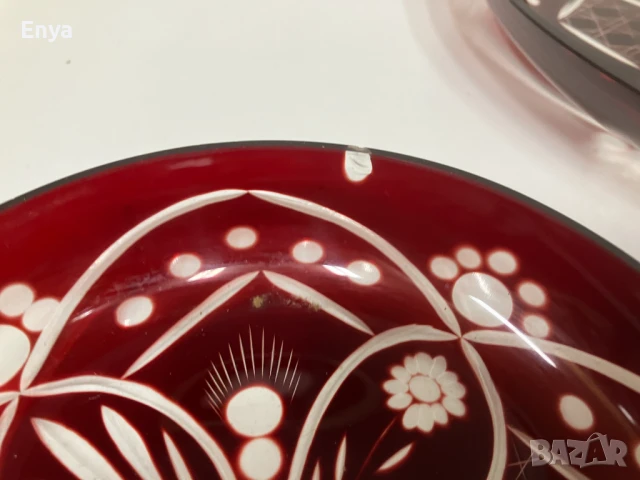 Част от сервиз от червен кристал, снимка 4 - Сервизи - 51050384