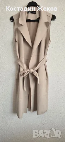 Нов. Дамски елек от изкуствен велур на Zara , снимка 3 - Елеци - 55890645
