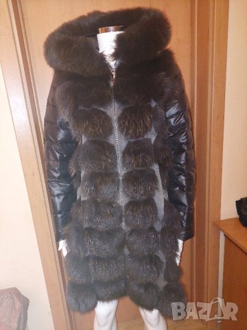 Палто естествева кожа и лисица , снимка 3 - Якета - 42499983