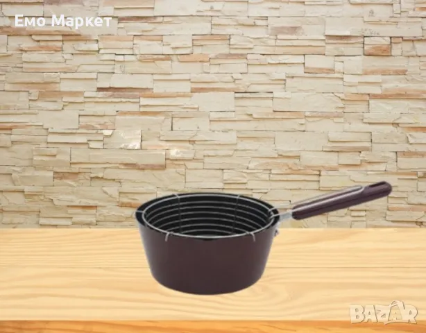 Касерола с кошница Rosberg R51213B, 22см, въглеродна стомана, снимка 3 - Съдове за готвене - 49412876