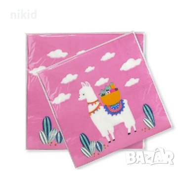 LLama Lama Лама 10 бр парти салфетки рожден ден, снимка 2 - Други - 26202979