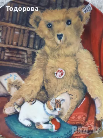 Порцеланова колекционерска чиния за стена Steff Club, снимка 3 - Сервизи - 47383712