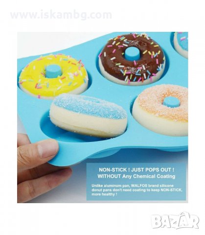 СИЛИКОНОВАТА ФОРМА С 6 ГНЕЗДА ЗА ПОНИЧКИ, ПОДХОДЯЩА ЗА ПЕЧЕНЕ И ЗАМРАЗЯВАНЕ - код 2889, снимка 2 - Форми - 33910596