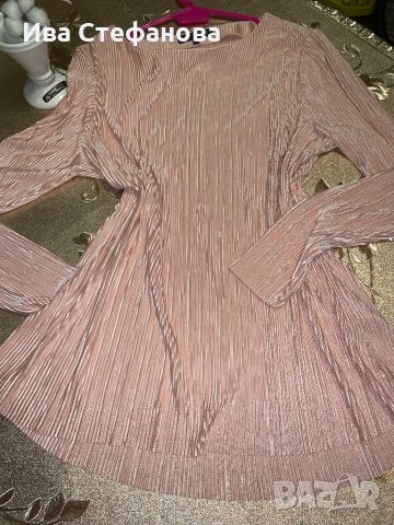 Нова прасковена розова  страхотна рипс блуза тип хармоника нежно розав цвят , снимка 8 - Блузи с дълъг ръкав и пуловери - 35789168