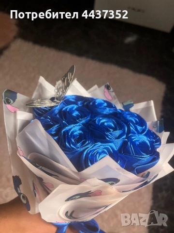 Букет от сатени рози, снимка 2 - Изкуствени цветя - 52417176
