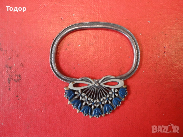 Калаена фигура с емайл , снимка 4 - Антикварни и старинни предмети - 53302641