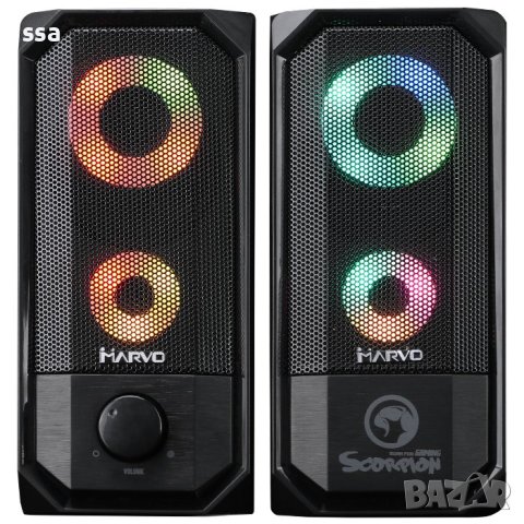 Marvo тонколони Gaming Speakers 2.0 6W RGB - MARVO-SG-265, снимка 4 - Тонколони - 41376173