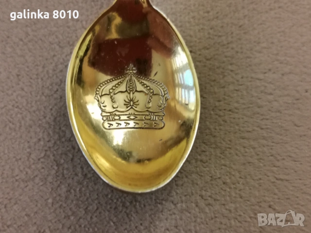 Стара лъжичка с Кралицата майка, снимка 3 - Антикварни и старинни предмети - 53402687