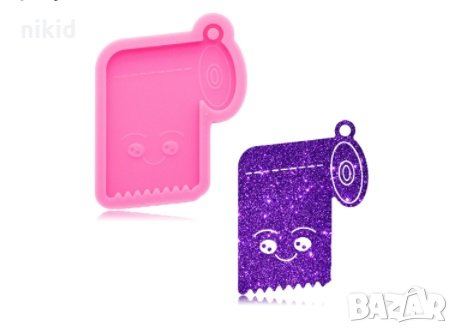 Ролка Тоалетна Хартия силиконов молд форма фондан смола украса декор, снимка 2 - Форми - 34160367