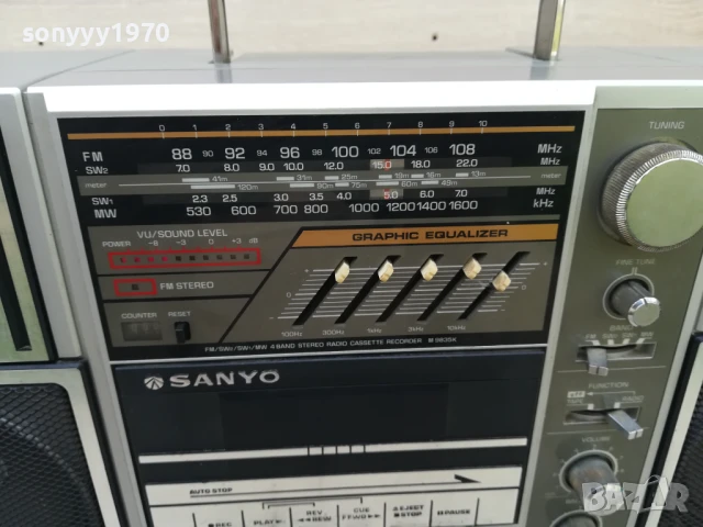 SANYO М9835K-MADE IN JAPAN 0206252031LCHERY, снимка 9 - Радиокасетофони, транзистори - 50525557