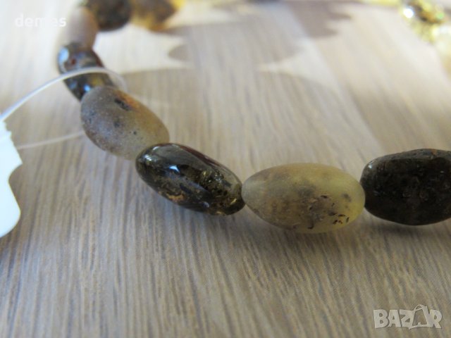 Ластична гривна от първокласен балтийски кехлибар, снимка 6 - Гривни - 39424611