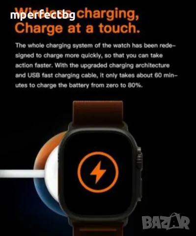 Смарт часовник T800 Utra Smart watch часовник смарт GPS, снимка 3 - Мъжки - 47328162