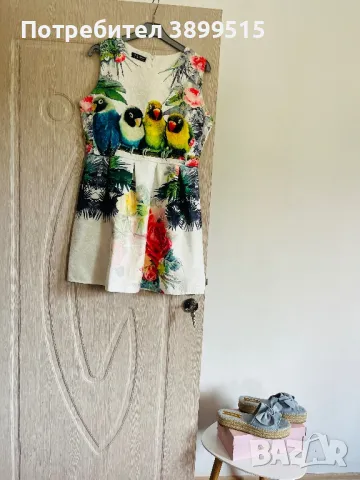 Дамска рокля с цветен принт, снимка 1