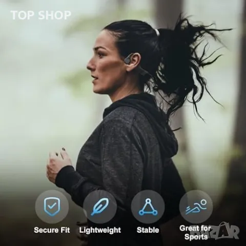 Нови безжични спортни слушалки с отворено ухо Bluetooth Подарък, снимка 6 - Bluetooth слушалки - 49444840