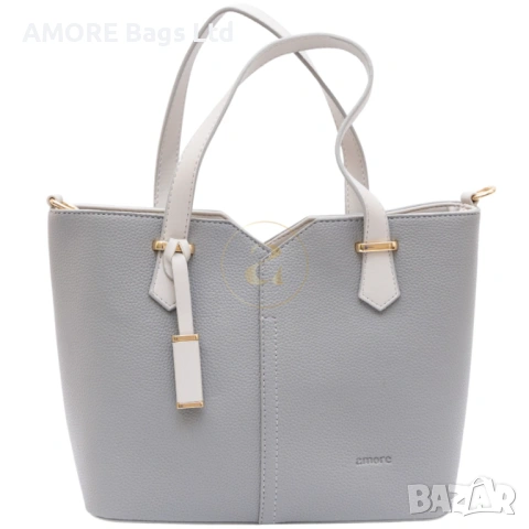 Класическа дамска чанта AMORE Aurora - Grey