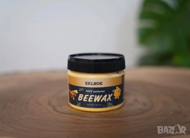 🪵 Натурална вакса от пчелен восък за дърво  
