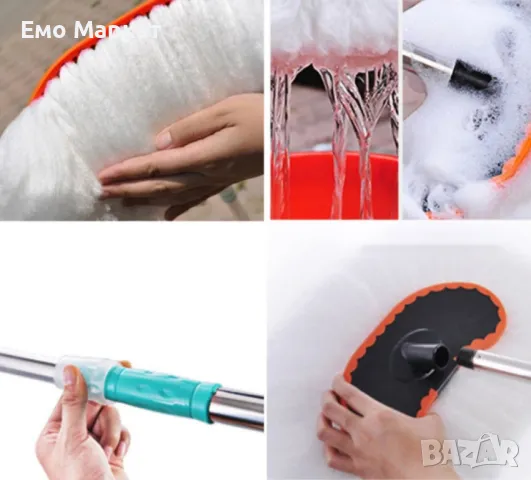 Автоматично въртяща се четка на 360° за кола с регулируема дръжка, снимка 2 - Аксесоари и консумативи - 49154489