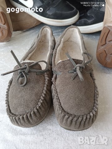 мъжки мокасини от естествена кожа естествен велур + топла подплата, 42 - 43, снимка 6 - Мокасини - 44581858
