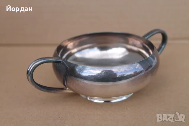 Английска сребърна захарница , снимка 3 - Други ценни предмети - 49862282