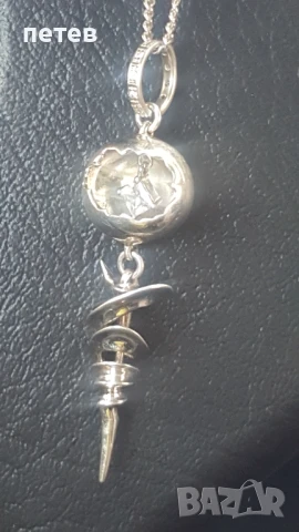 Сребърно колие. Сребърна висулка., снимка 6 - Антикварни и старинни предмети - 50754679