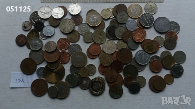 лот от 100 броя чуждестранни монети , снимка 2 - Нумизматика и бонистика - 52922714
