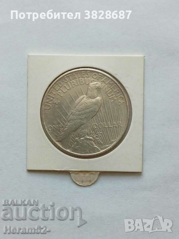 1 долар 1922 сребро PEACE долар САЩ, снимка 2 - Нумизматика и бонистика - 42040353