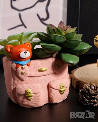 Силиконов молд кашпа ученическа чанта с мече , снимка 4 - Форми - 52832111