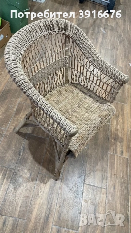 Ратанова маса + стол, снимка 2 - Градински мебели, декорация  - 53479339