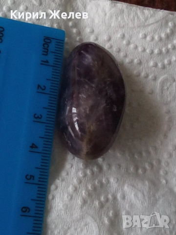 Полиран камък аметист 43227, снимка 5 - Антикварни и старинни предмети - 53578216