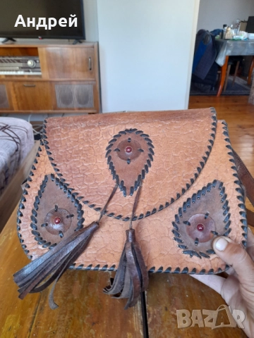 Стара дамска кожена чанта #28, снимка 2 - Други ценни предмети - 51945560