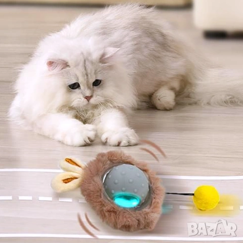 Интерактивна търкаляща се топка за котка. Самотъркаляща се играчка за котки. Автоматично топче , снимка 5 - За котки - 41517223