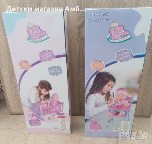 Бебе със столче за хранене, снимка 2 - Кукли - 51624956