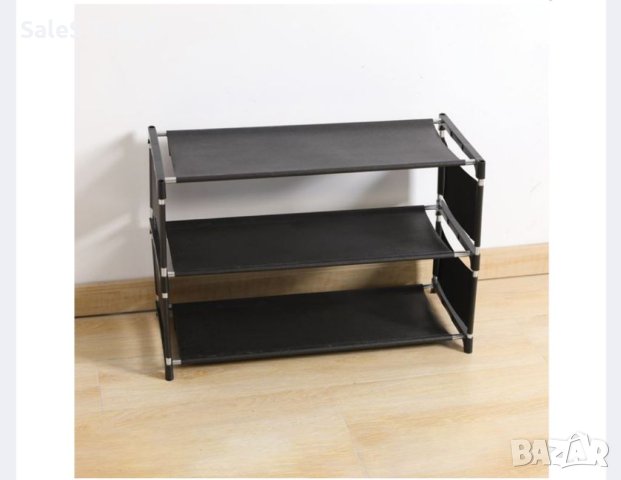 Етажерка за обувки, Текстилна, 3 рафта, 57x28x34cm, снимка 2 - Етажерки - 41098114