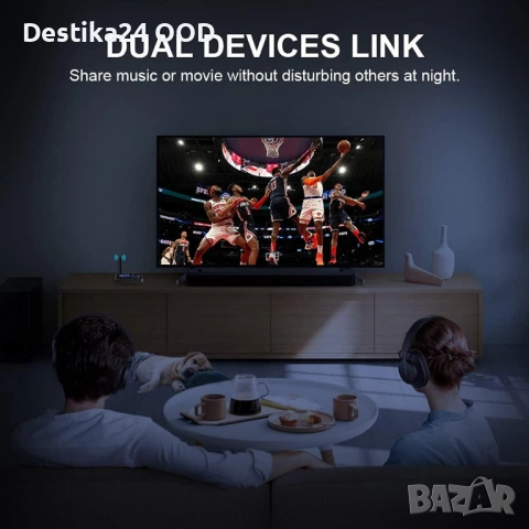 Bluetooth Transmitter Receiver 5.0 - TV, PC, кола, 2 слушалки, снимка 3 - Ресийвъри, усилватели, смесителни пултове - 53806893