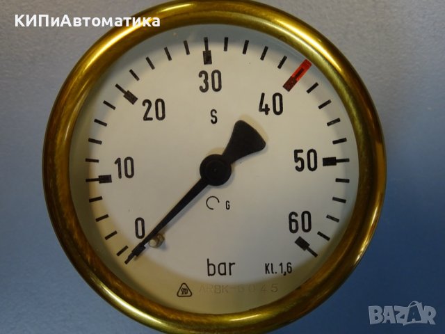 Манометър Drager Emerson Ф63, 60 bar, снимка 2 - Резервни части за машини - 41728824